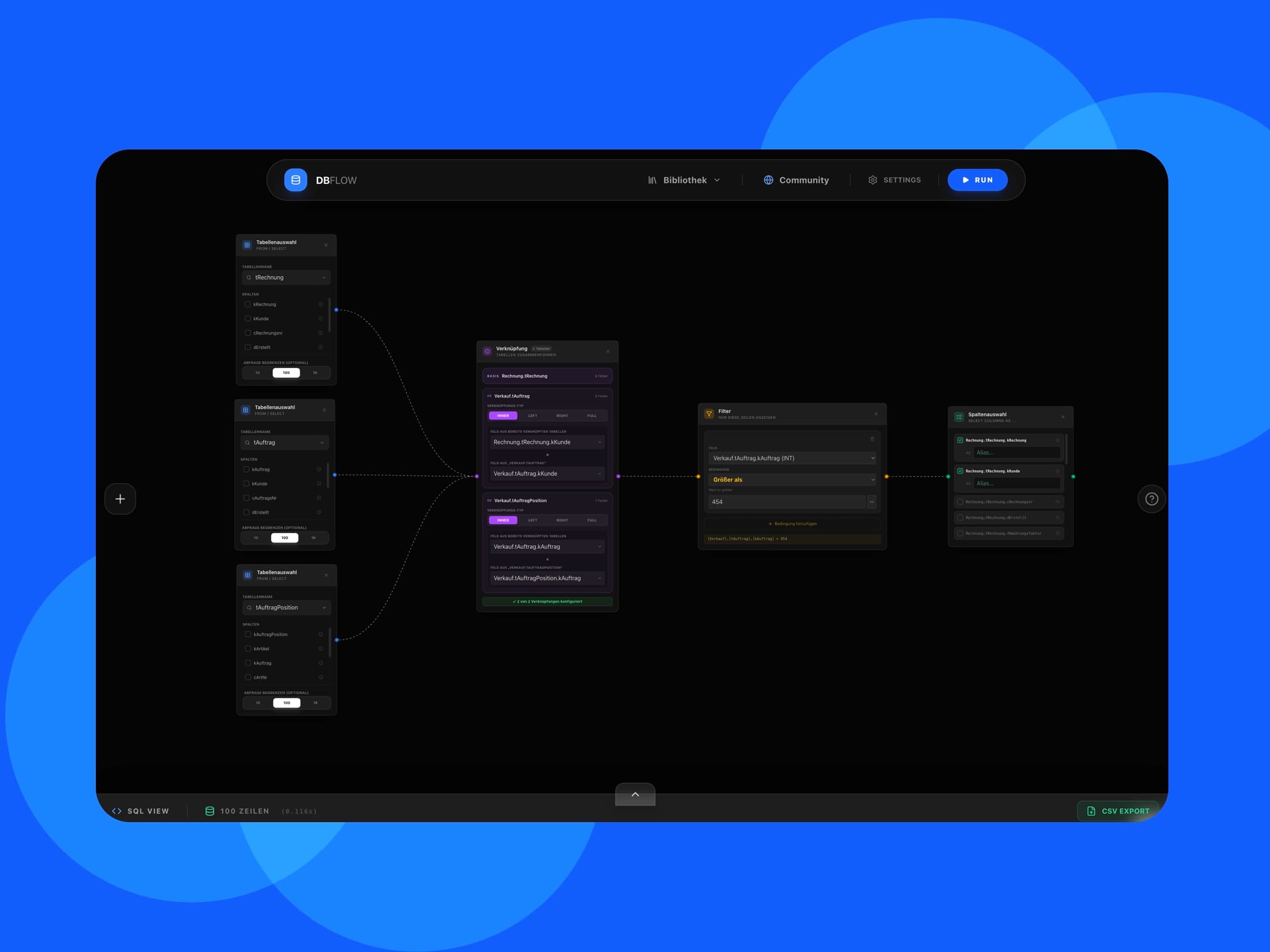 JTL DB Flow – Dashboard